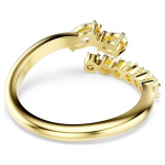Mesmera open ring Mixed cuts, White, 18K gold finish